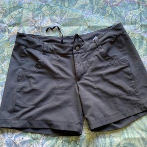 Gray Patagonia hiking shorts